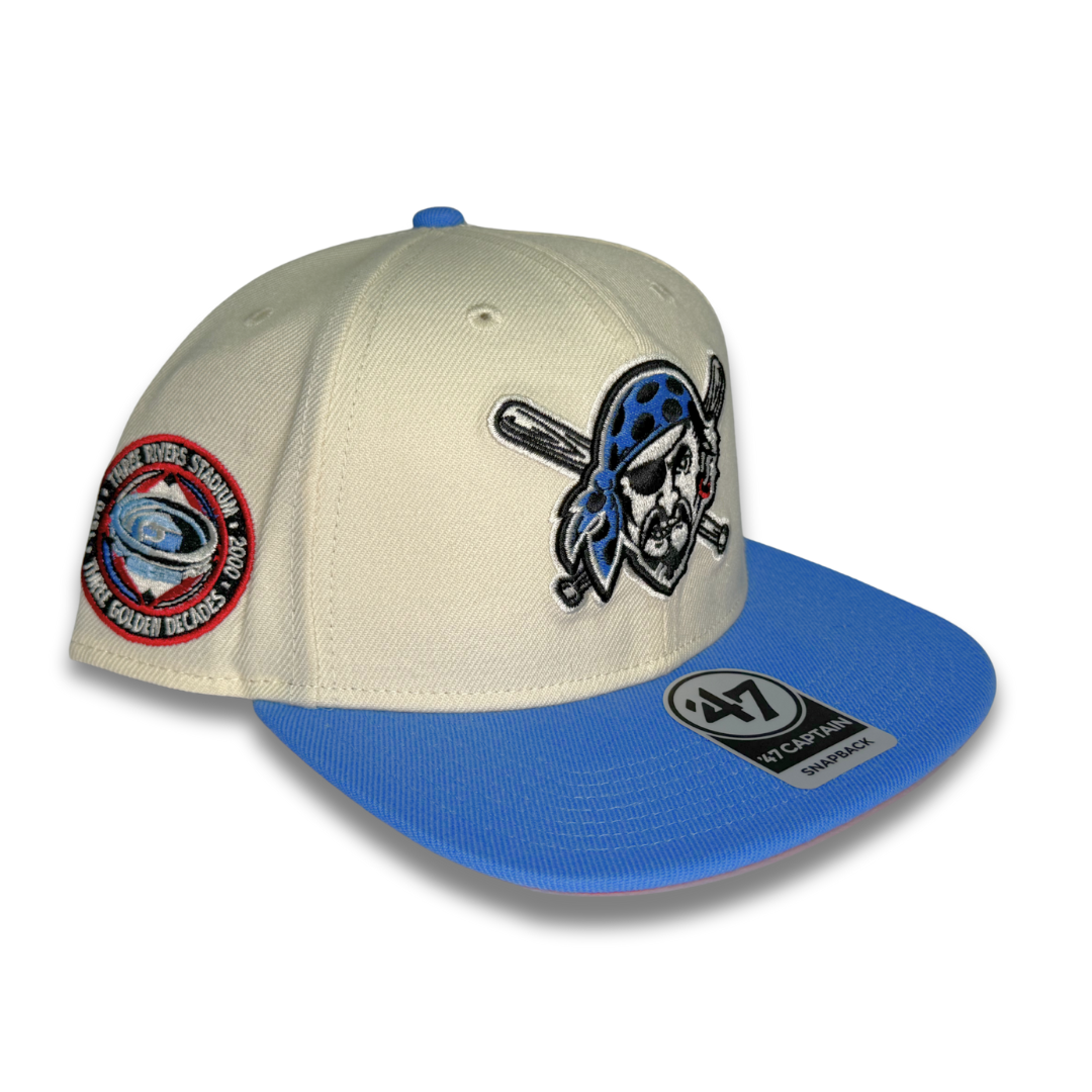 Gorra 47' Brand Pirates Light Blue & Red Ajustable
