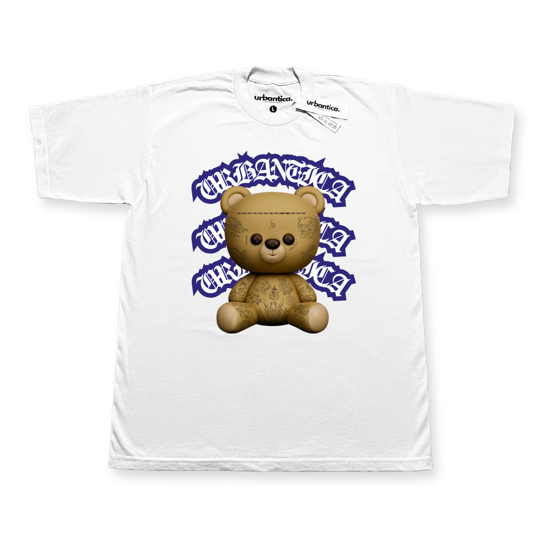 Heavyweight Cotton T-Shirt | Teddy Bear (WHITE) 