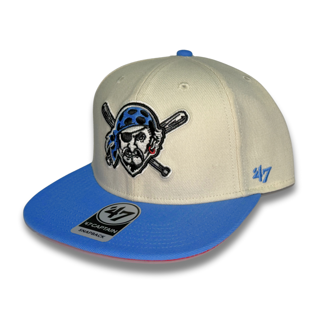 Gorra 47' Brand Pirates Light Blue & Red Ajustable