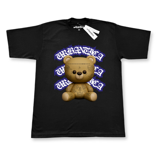 Heavyweight Cotton T-Shirt  | Teddy Bear (BLACK)