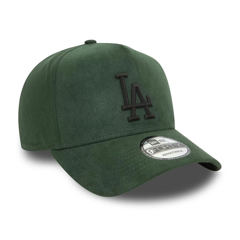 Gorra New Era Dodgers Faux Suede Green Ajustable