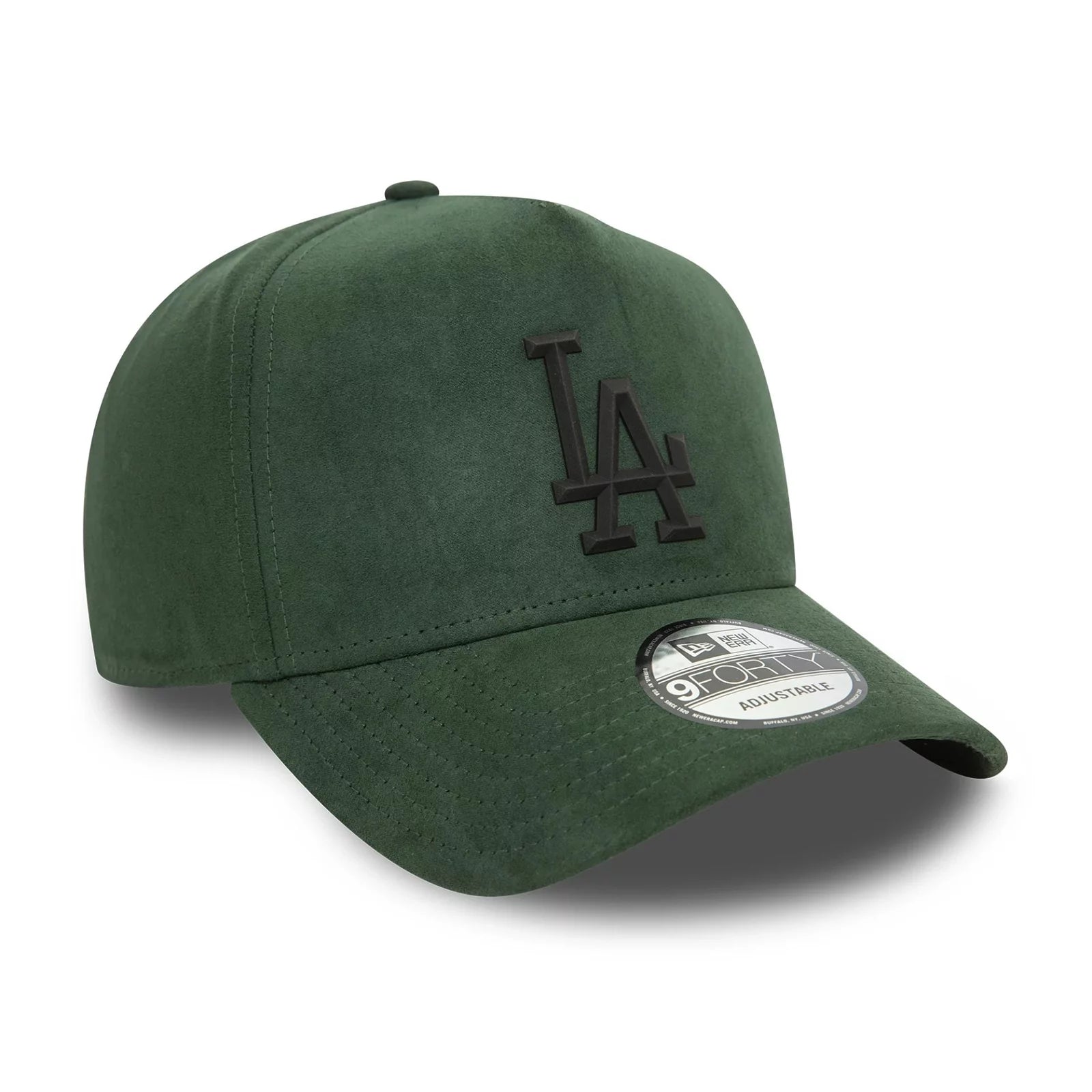 Gorra New Era Dodgers Faux Suede Green Ajustable
