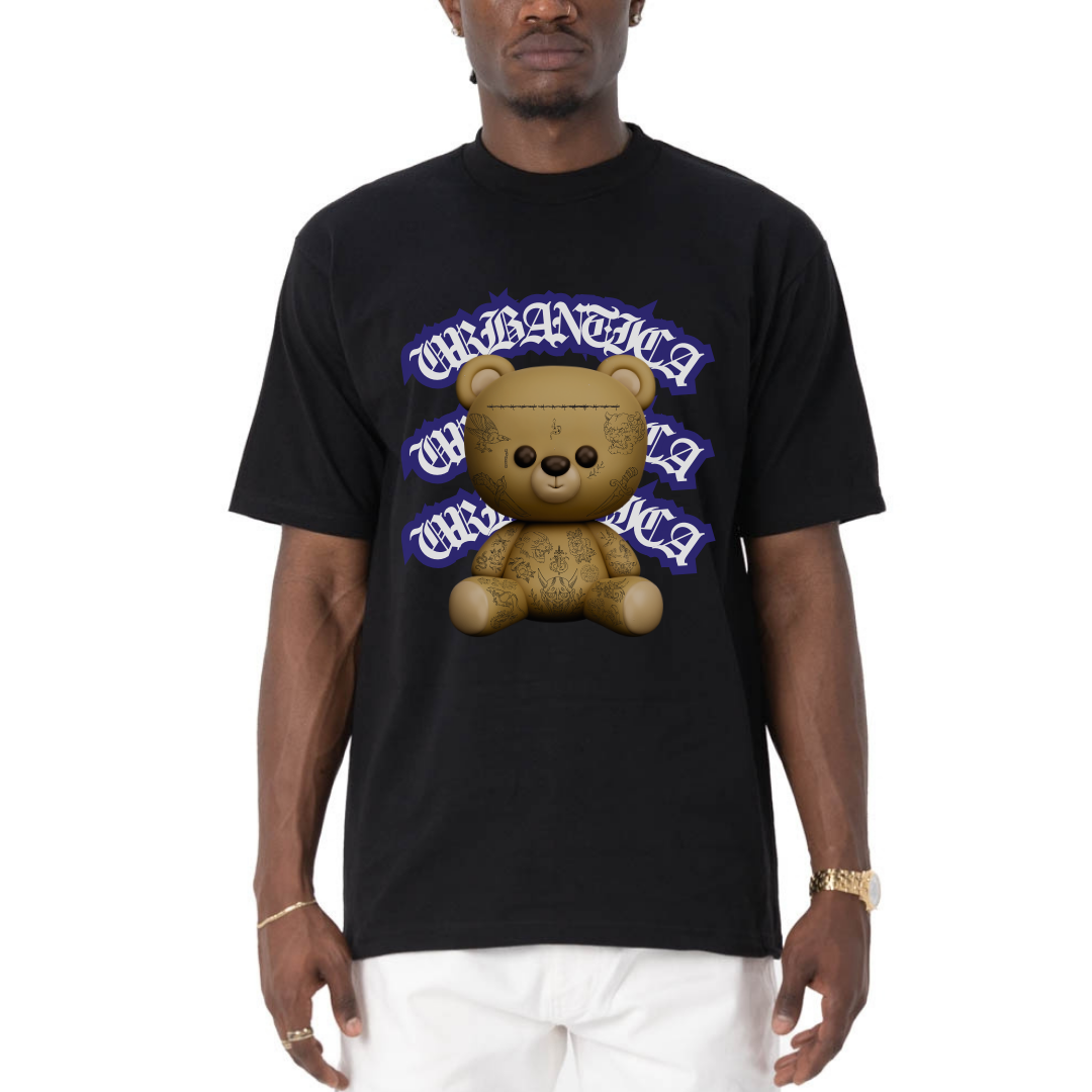 Heavyweight Cotton T-Shirt | Teddy Bear (BLACK) 