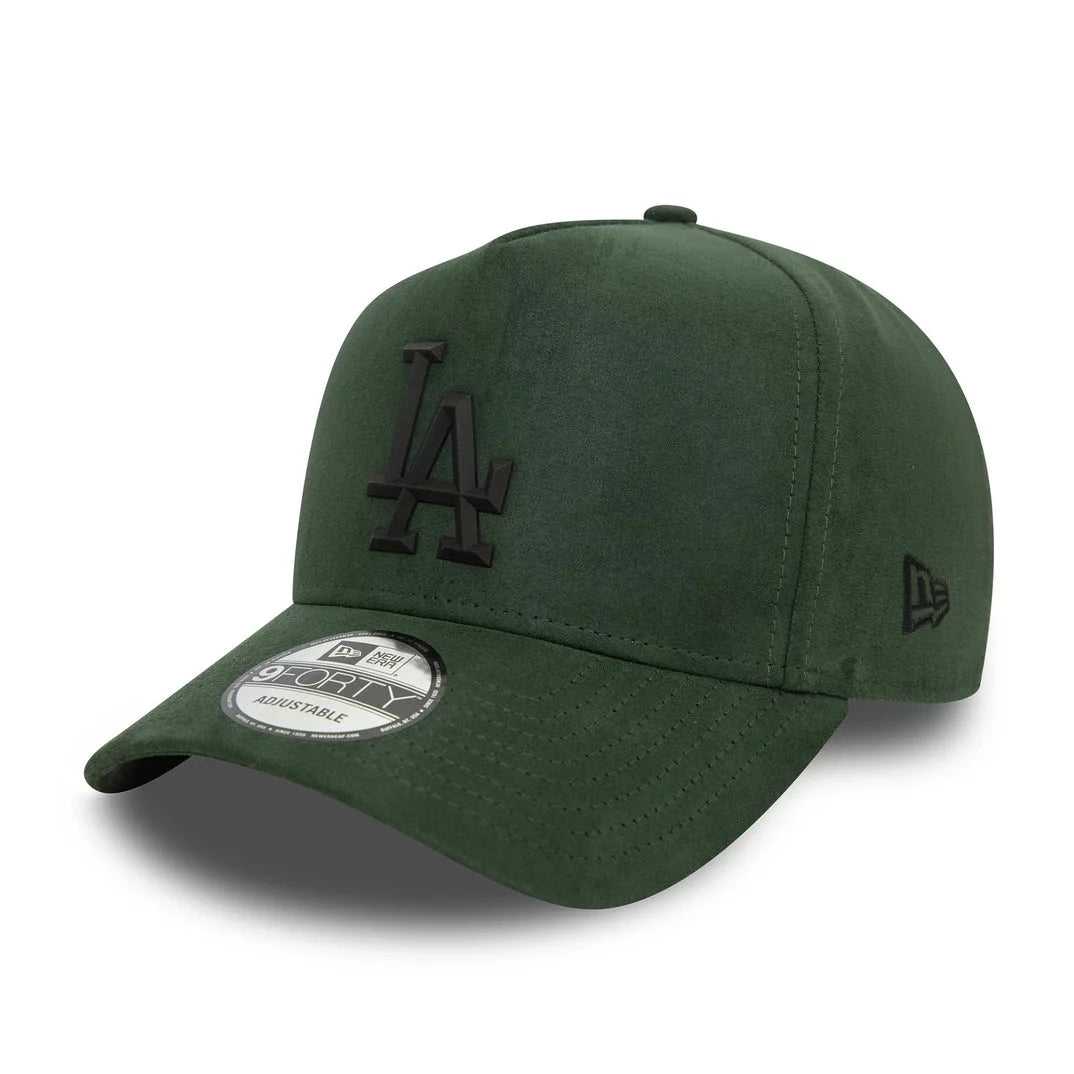 Gorra New Era Dodgers Faux Suede Green Ajustable
