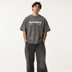 Boxy Heavyweight Tee | Midnigth Club Grey