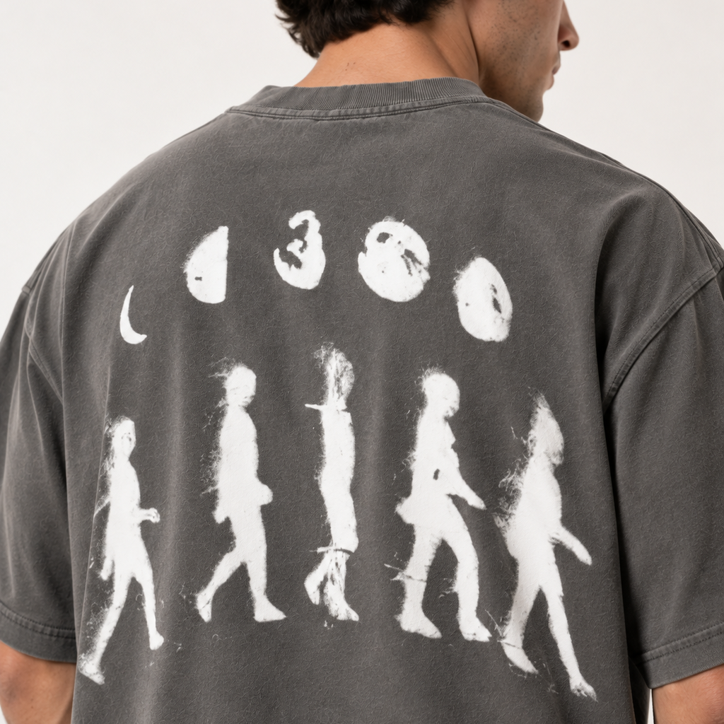 Boxy Heavyweight Tee | Midnigth Club Grey