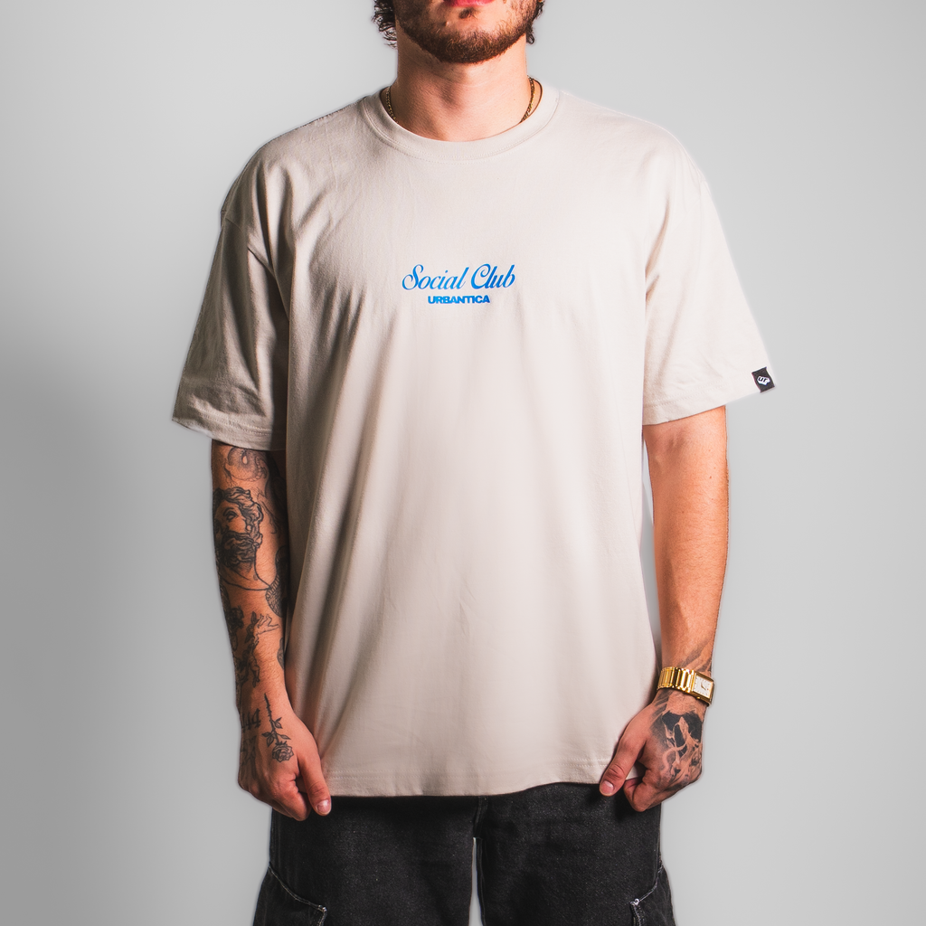 Camiseta Boxy Fit | Social Club Beige