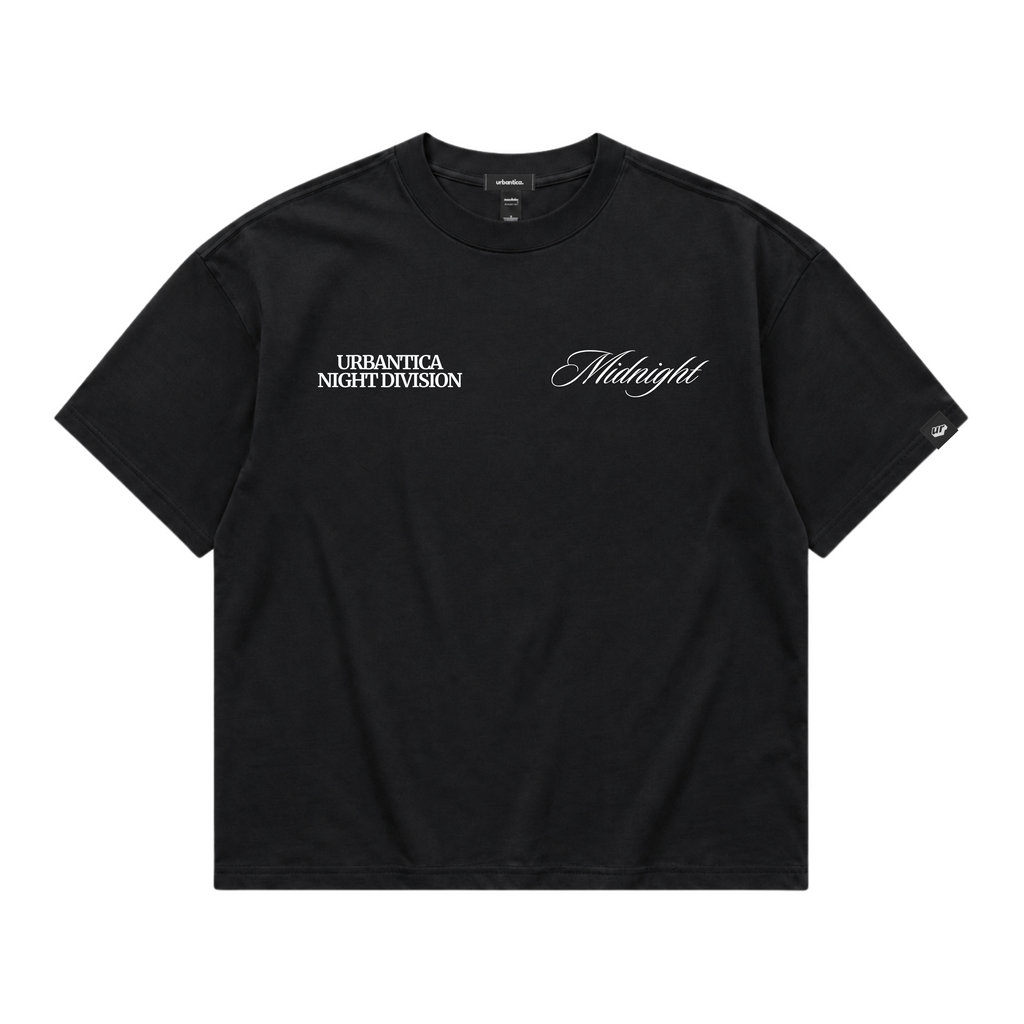 Boxy Heavyweight Tee | Lucky Night Black