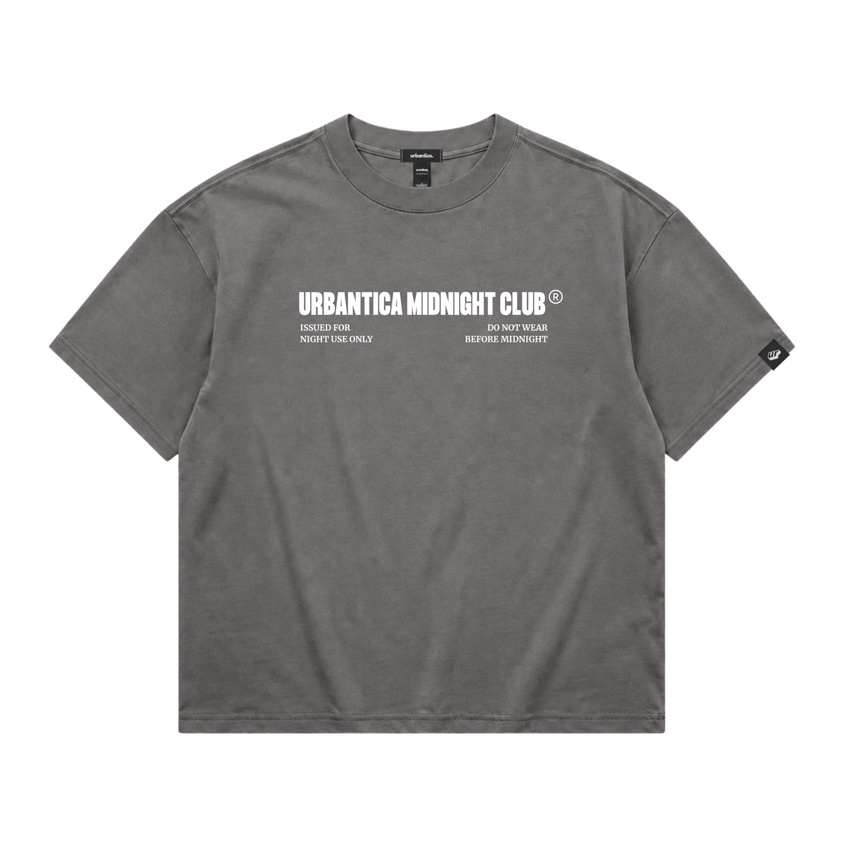 Boxy Heavyweight Tee | Midnigth Club Grey