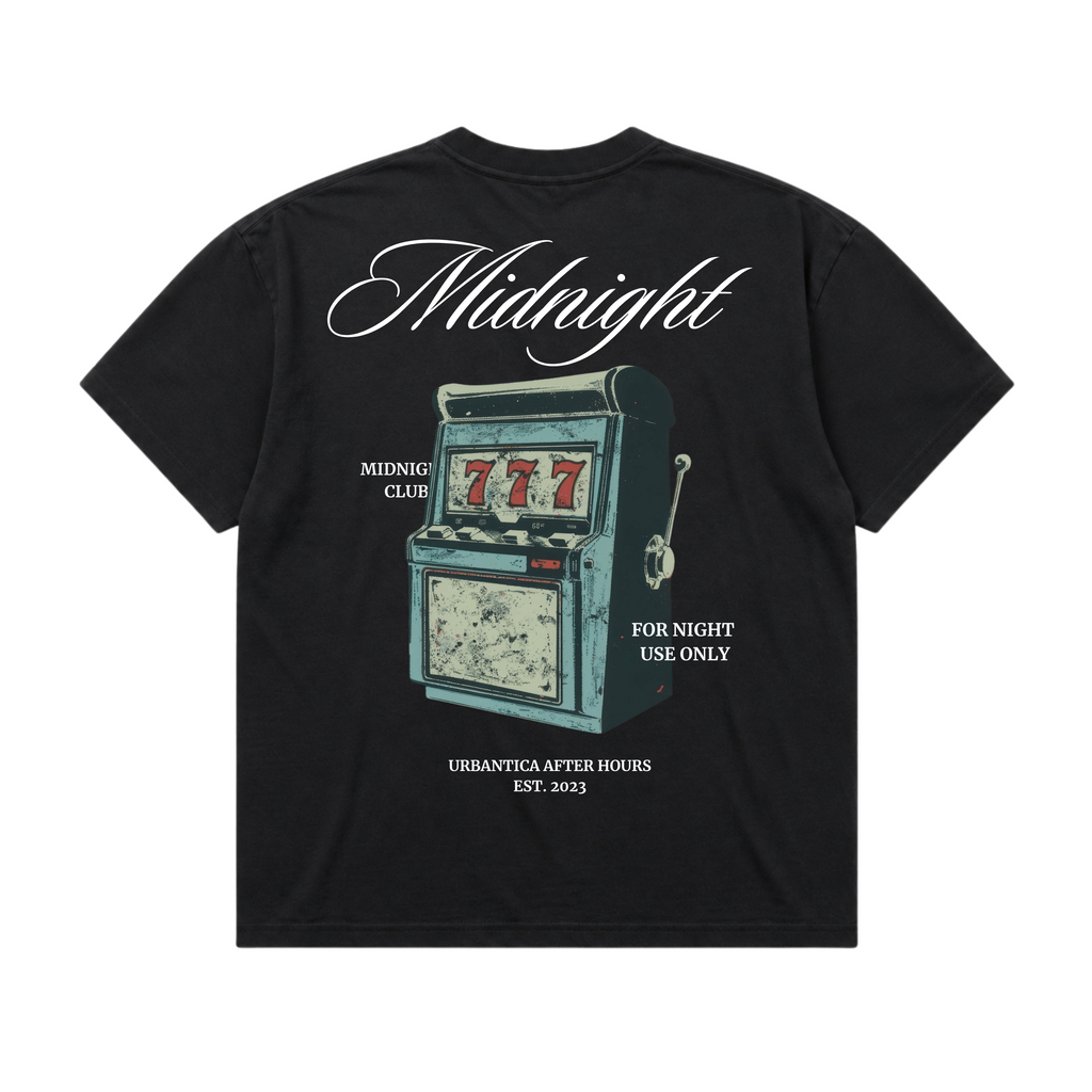 Boxy Heavyweight Tee | Lucky Night Black
