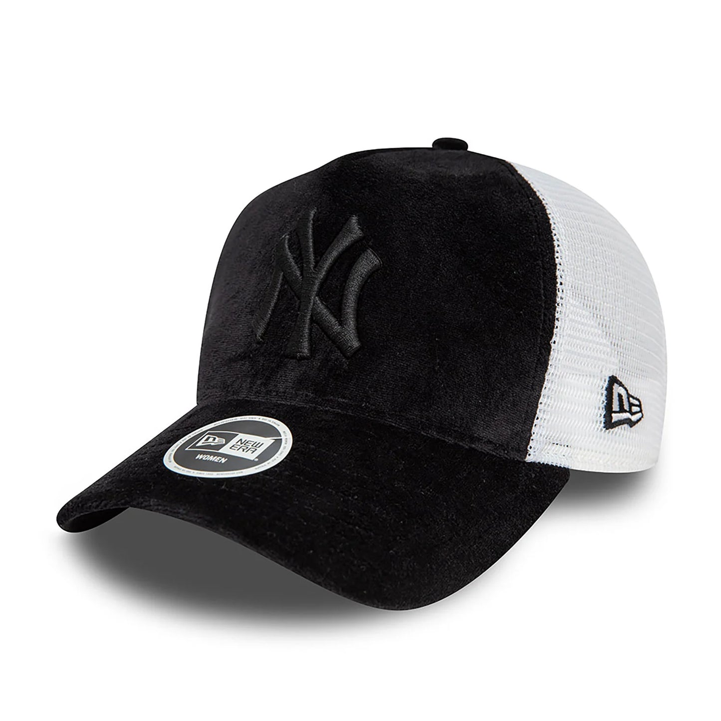 New York Yankees Velour Black A-Frame Trucker Ajustable - Urbantica