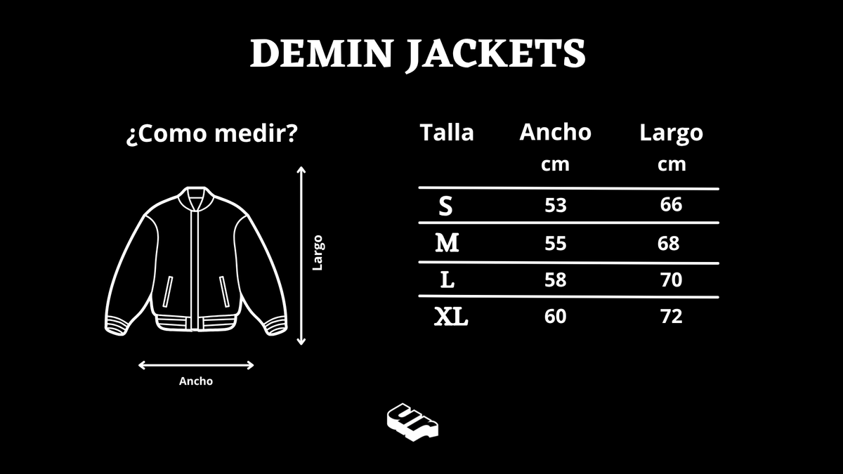 Guía de tallas Denim Jacket Urbantica