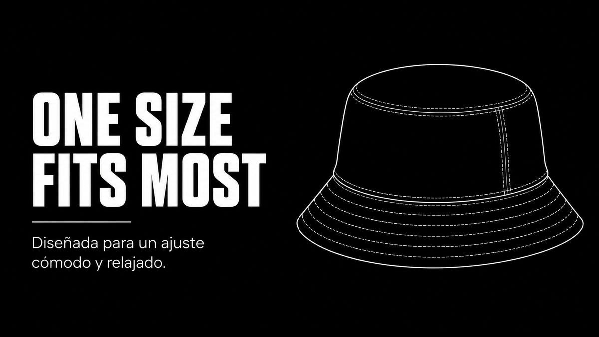 Guía de talla Urbantica para bucket hats
